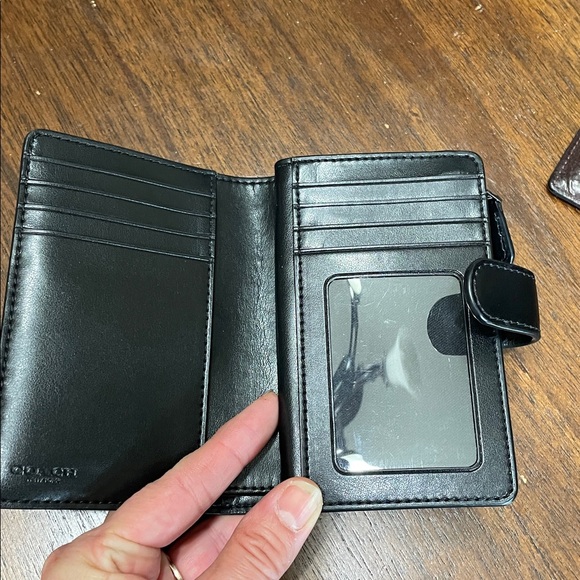 Coach Black Wallet with Pink Heart Pattern - Picture 6 of 10